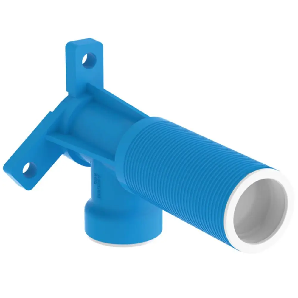 Blauer Unterputz-Bausatz mit einer zylindrischen Form und einer abgerundeten Öffnung, geeignet für Installationen in Duschanlagen. Marke Ideal Standard.
